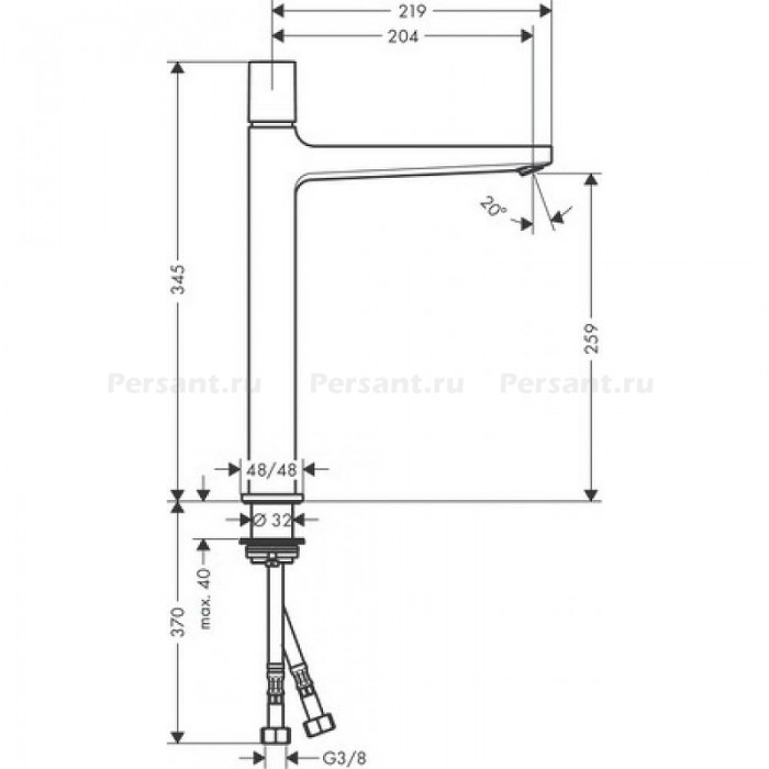 Смеситель для раковины Hansgrohe Metropol 32572000 хром