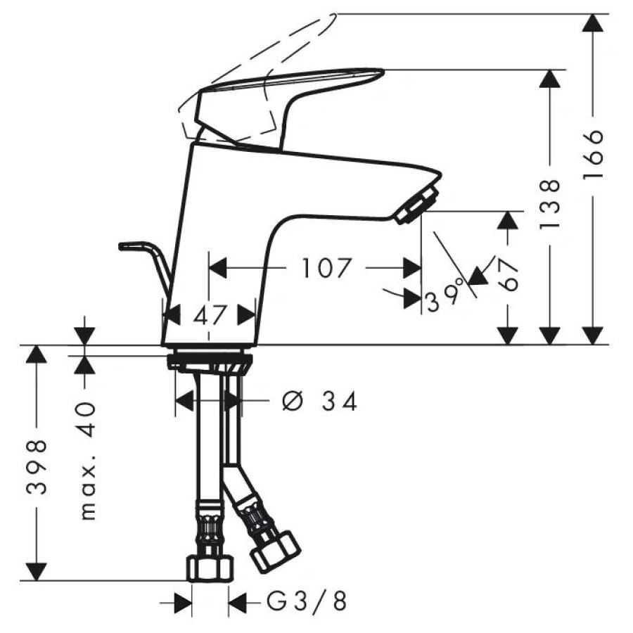 Смеситель для раковины hansgrohe Logis 71077000