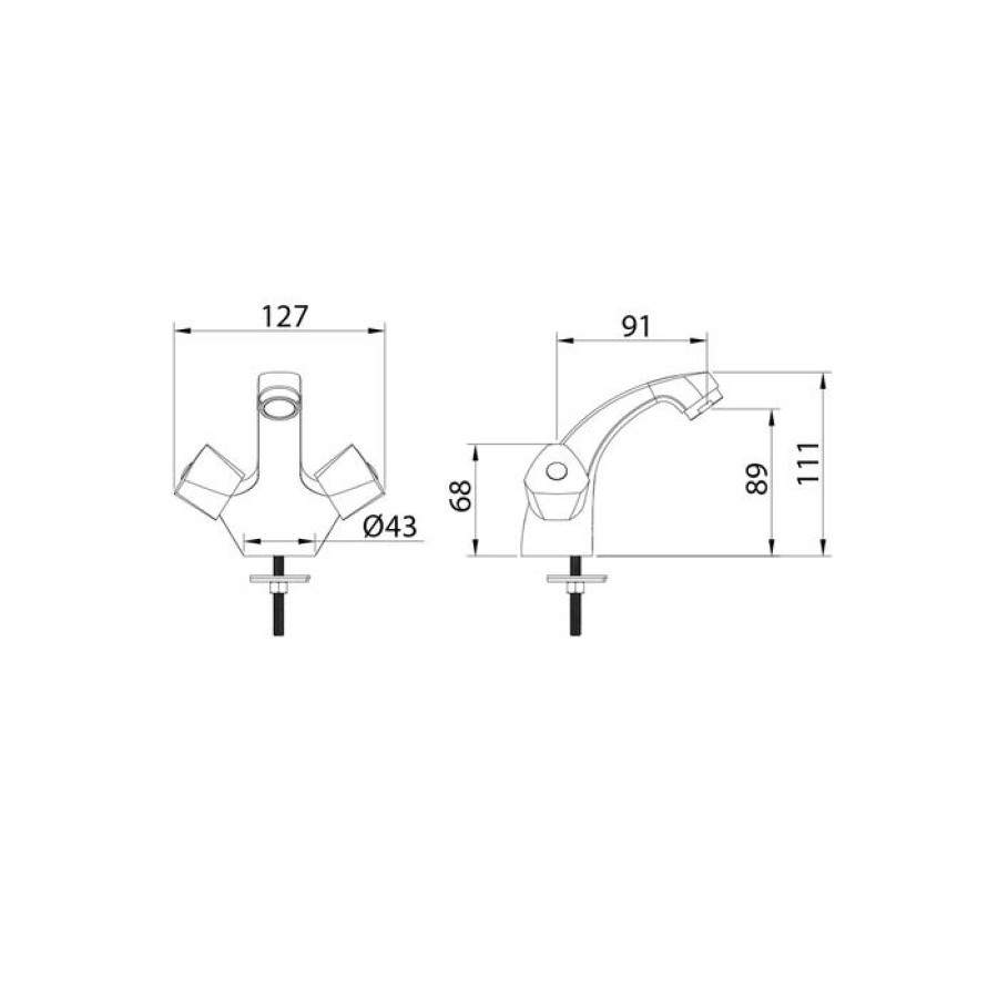 Смеситель для раковины Milardo Tring TRISB01M01