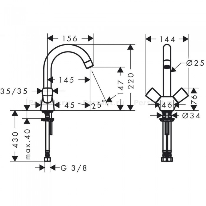 Смеситель для раковины hansgrohe Logis 71221000 хром