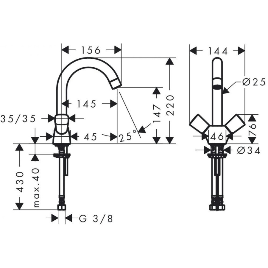 Смеситель для раковины hansgrohe Logis 71221000