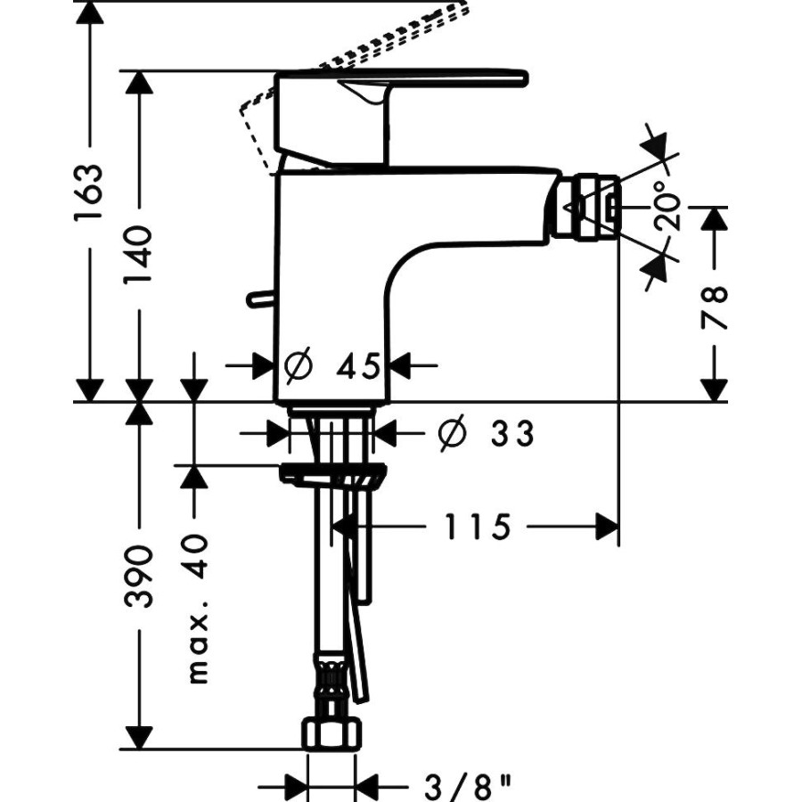 Смеситель для биде Hansgrohe Talis E2 31622000