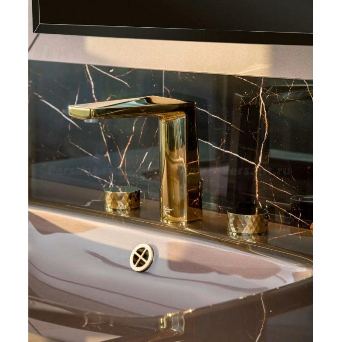 Смеситель для раковины Boheme Venturo 150-G-DIAMOND золото глянцевое