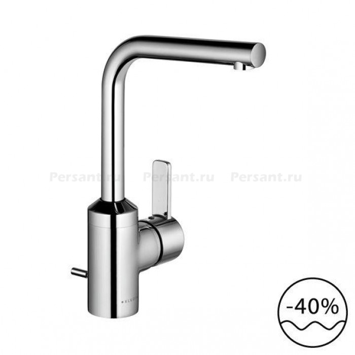 Смеситель для раковины Kludi Zenta 382940575 с донным клапаном, с ограничением расхода, хром