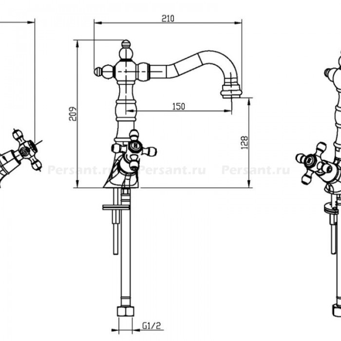Смеситель для раковины Boheme Flora 272-FL хром