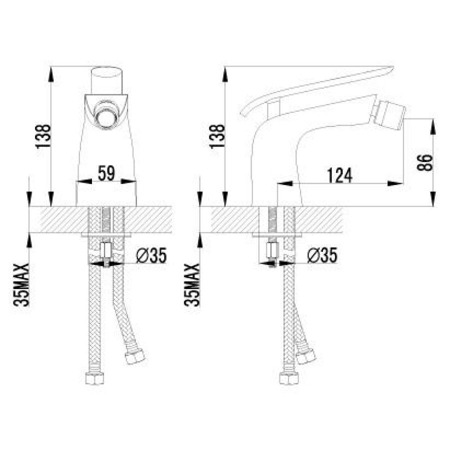 Смеситель для биде Lemark Melange LM4908CW