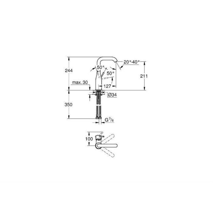 Смеситель для раковины Grohe Essence New 23541001