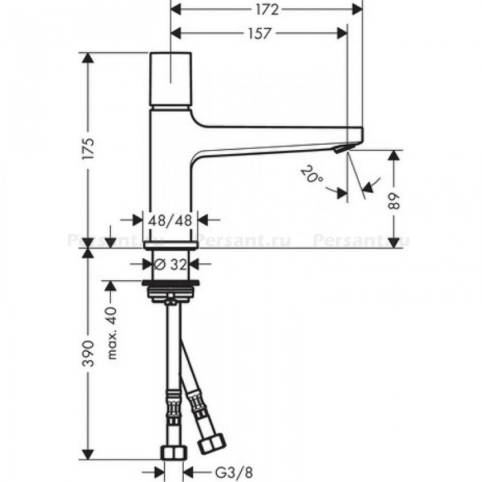 Смеситель для раковины Hansgrohe Metropol 32570000 хром