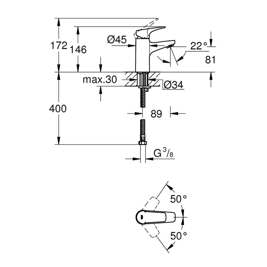 Смеситель для раковины GROHE BauFlow 23752000