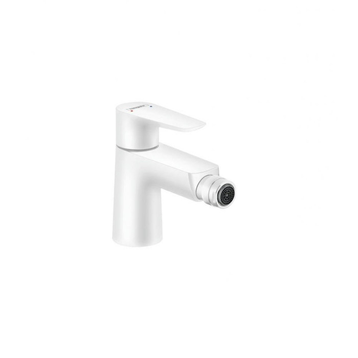 Смеситель для биде Hansgrohe Talis E 71720700 со сливным гарнитуром, матовый белый