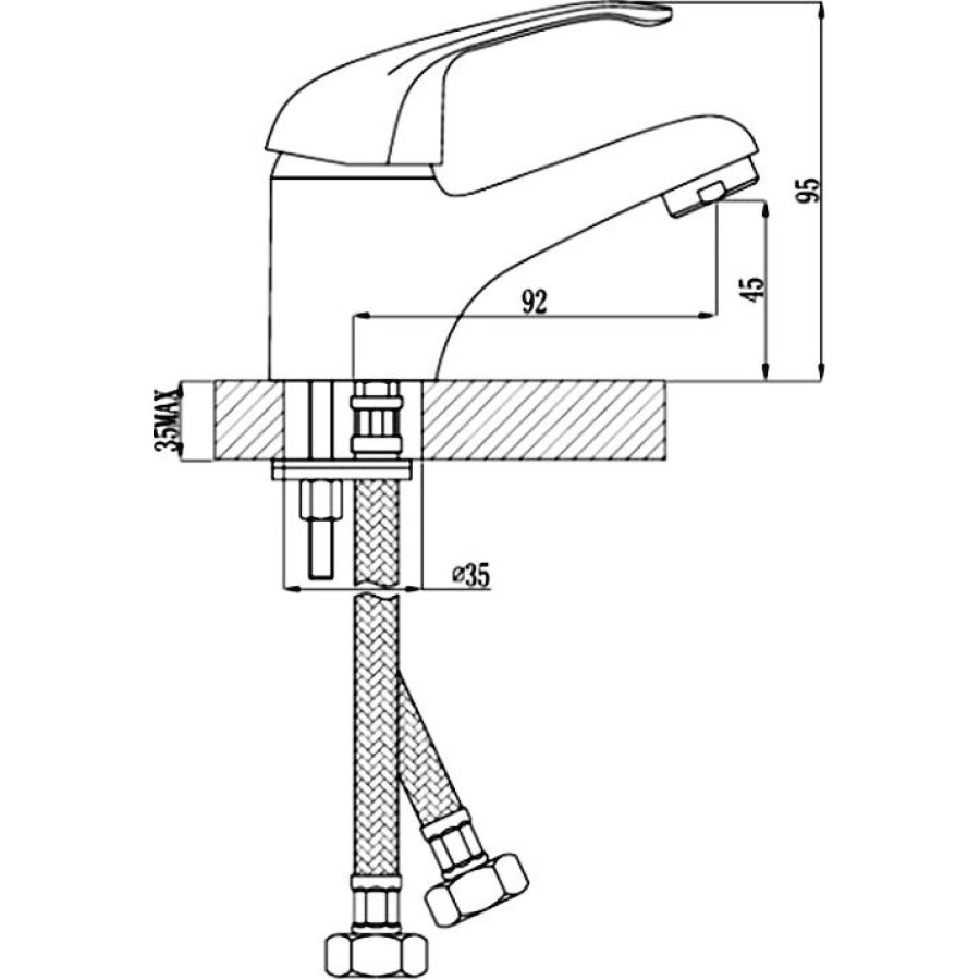 Смеситель для раковины Rossinka A35-11