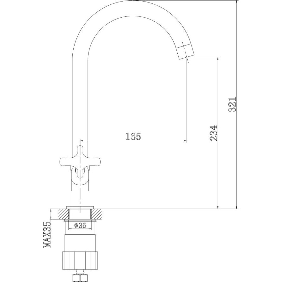 Смеситель для раковины Rossinka RS39 RS39-72U