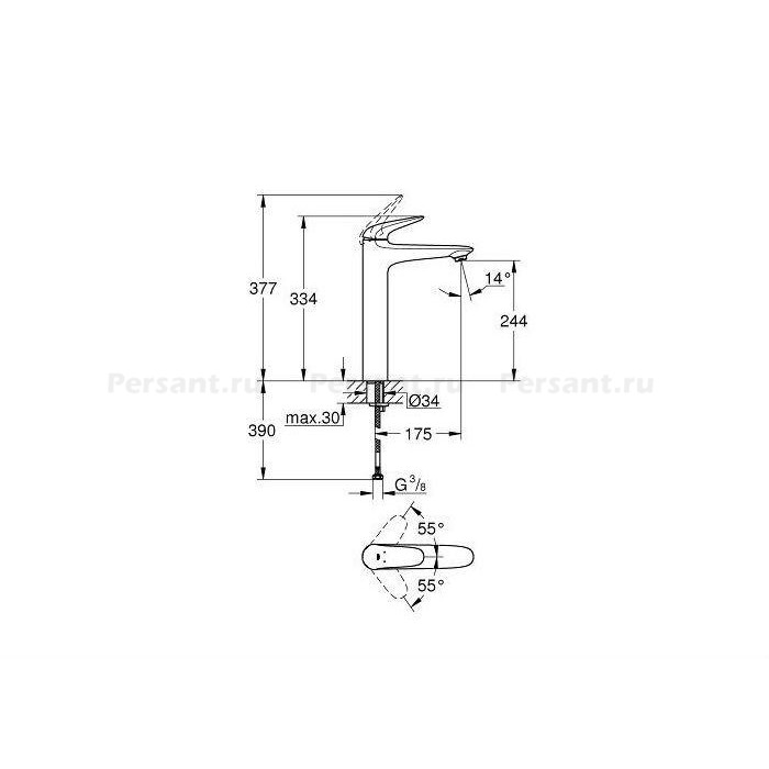 Смеситель для раковины Grohe Eurostyle New 23719003 хром