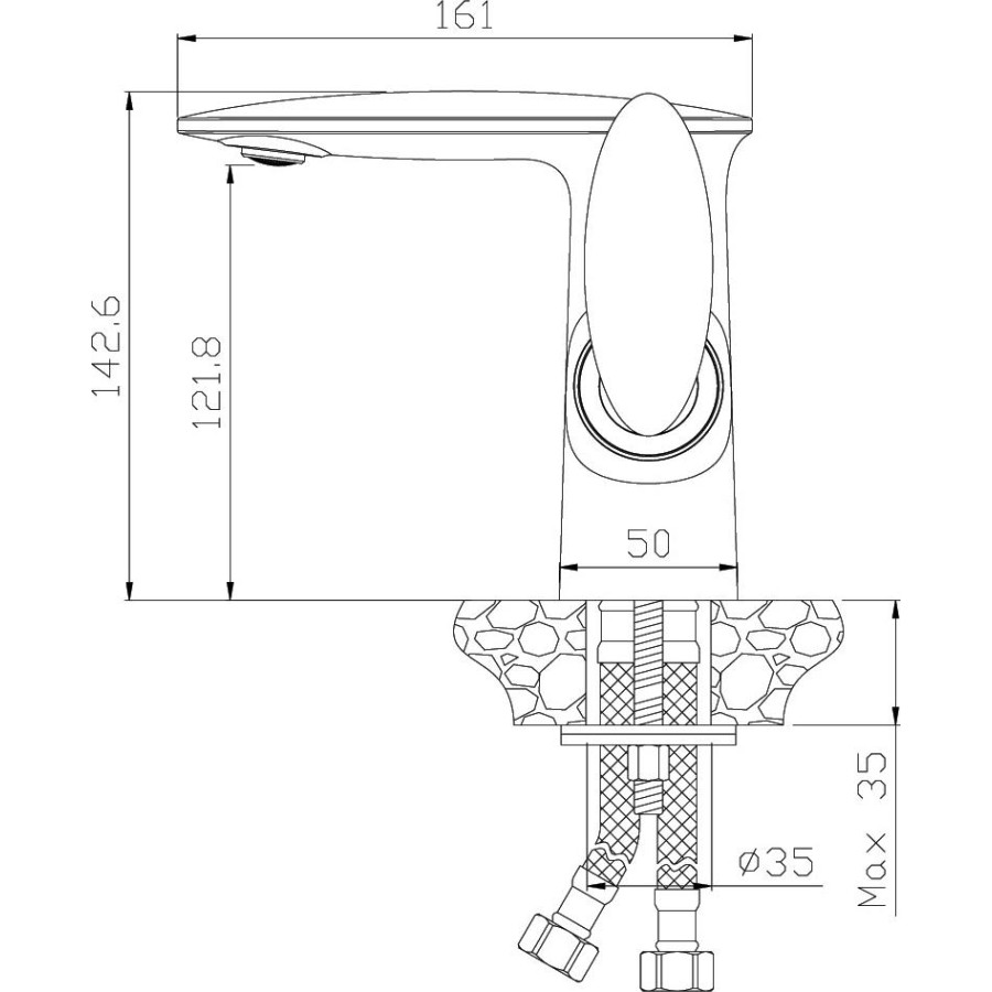 Смеситель для раковины Rossinka RS30 RS30-11W