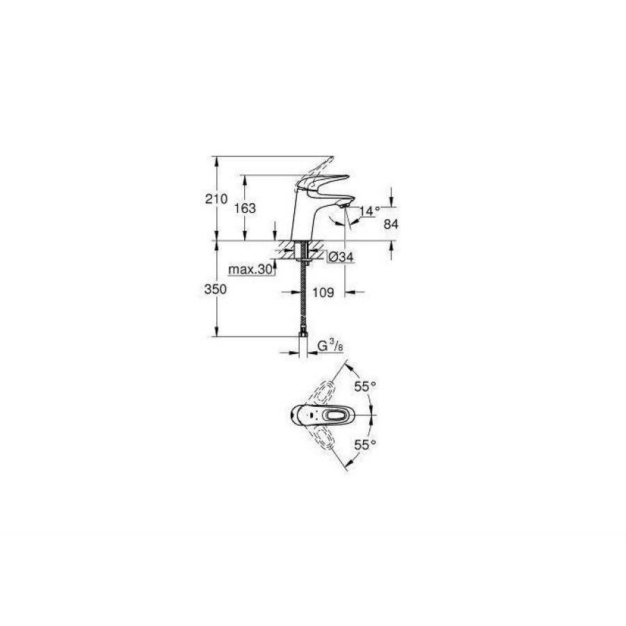 Смеситель для раковины Grohe Eurostyle 2015 23374003