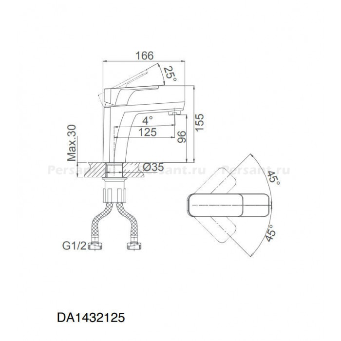 Смеситель для раковины D&K Berlin.Technische DA1432125 черный матовый