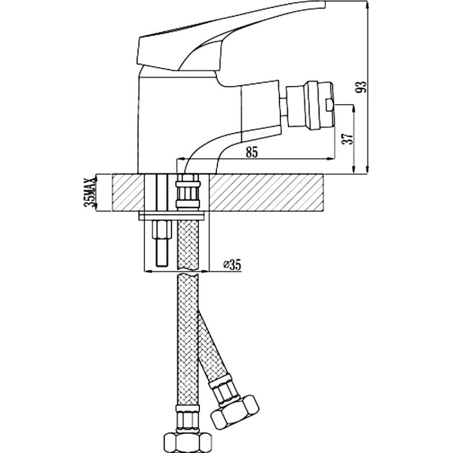 Смеситель для биде Rossinka B35-51