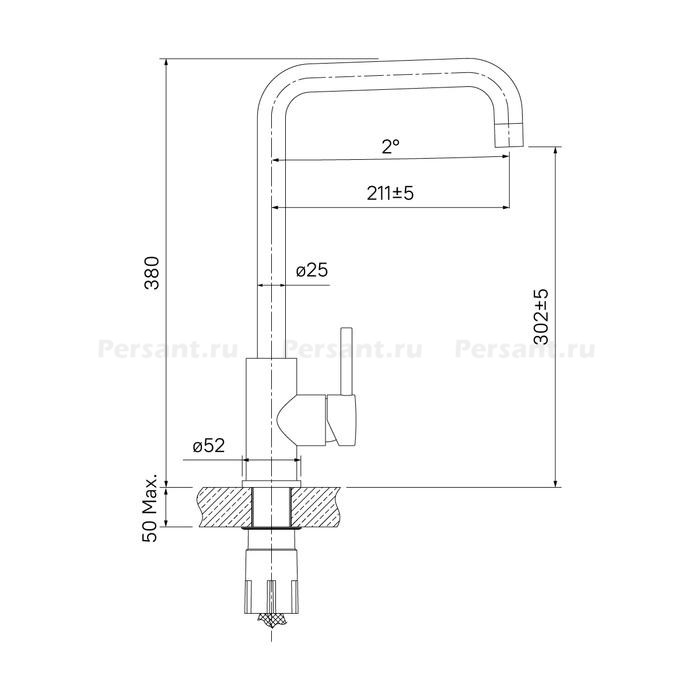 Смеситель для кухни IDDIS Kitchen K05STL0i05 нержавеющая сталь