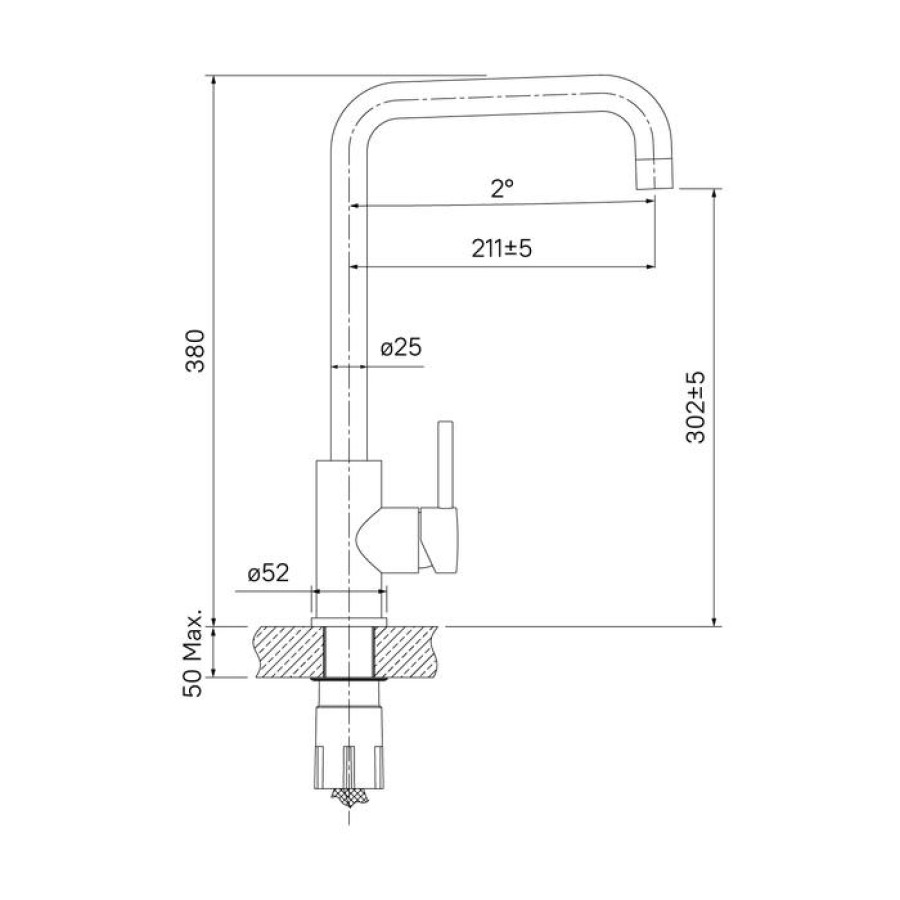 Смеситель для кухни IDDIS Kitchen нержавеющая K05STL0i05