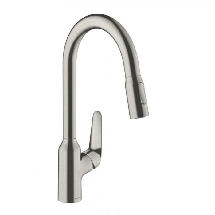 Смеситель для кухни hansgrohe Focus M42 71800800 с вытяжным душем, сталь