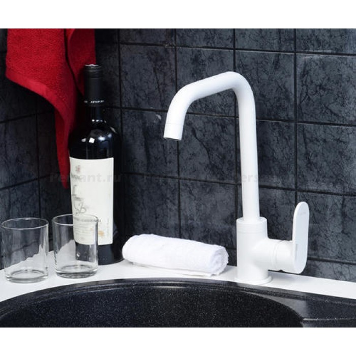 Смеситель для кухни WasserKRAFT Mindel 8507 белый матовый