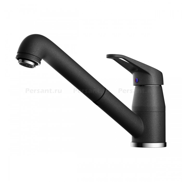 Смеситель для кухни Omoikiri Tateyama-S-BL 4994136 с выдвижным изливом, черный