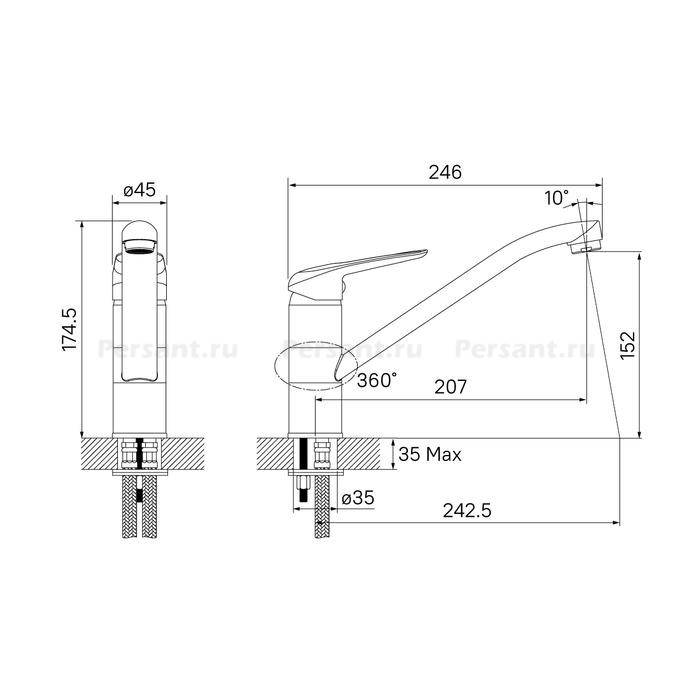 Смеситель для кухни IDDIS Male MALSB00i05 хром