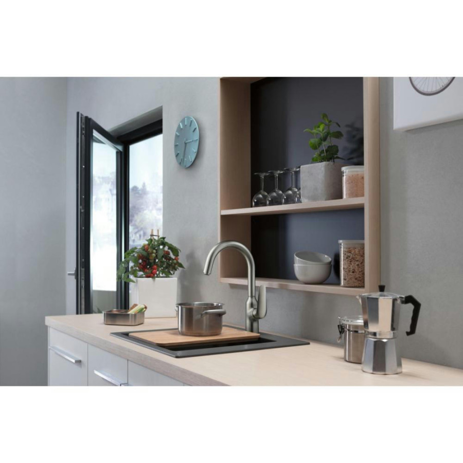 Смеситель для кухни hansgrohe Focus M42 71802800 сталь