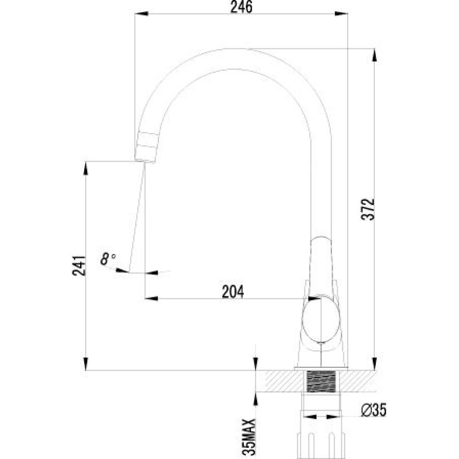 Смеситель Lemark Atlantiss LM3255C для кухни