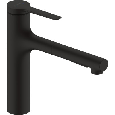 Смеситель для кухни hansgrohe Zesis M33 74801670 с вытяжным душем матовый черный