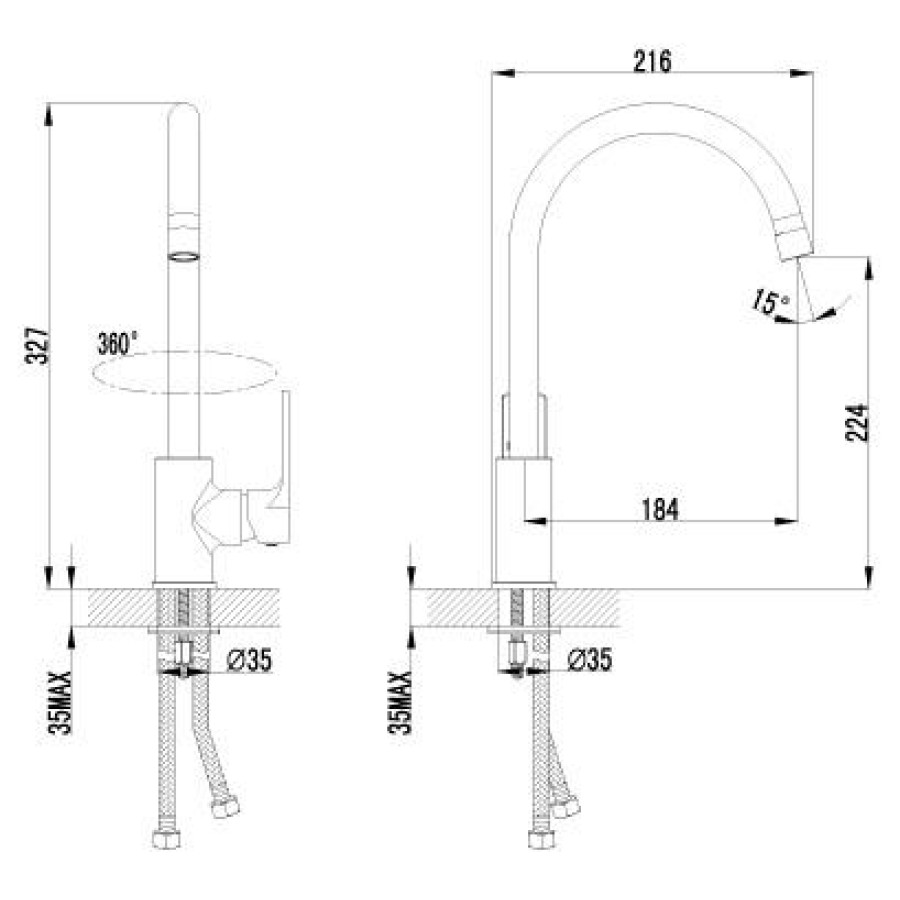 Смеситель для кухни Lemark plus Grace LM1505C