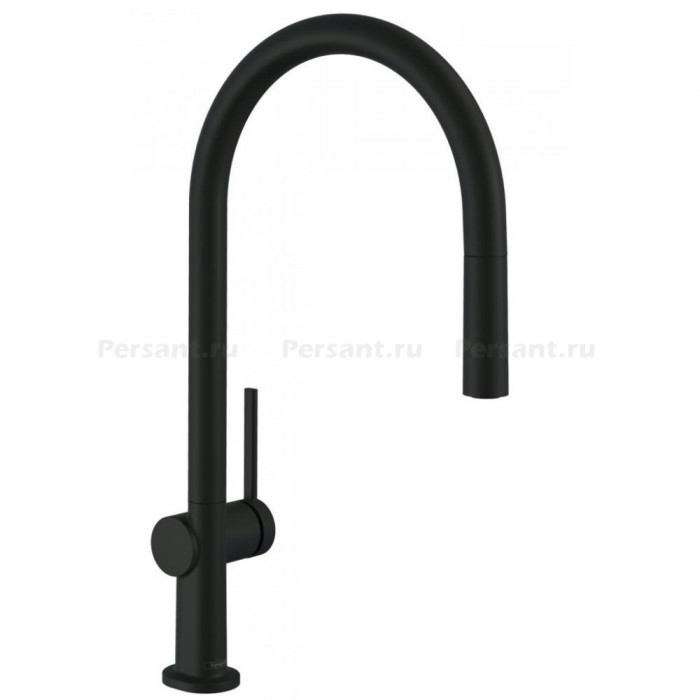 Смеситель для кухни hansgrohe Talis M54 210 1jet 72802670 с выдвижным изливом, черный матовый