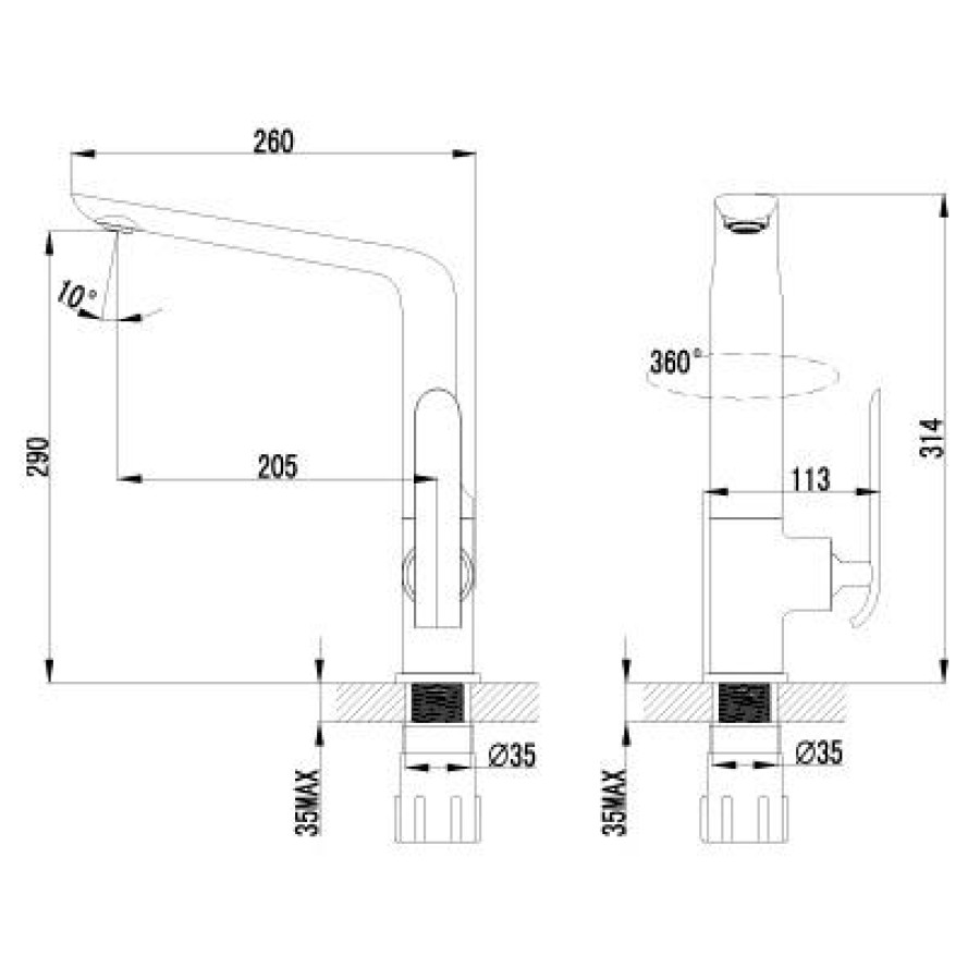 Смеситель для кухни Lemark Melange LM4905CW