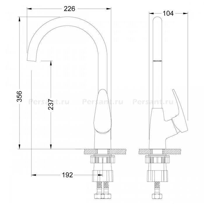 Смеситель для кухни Lemark Linara LM0405C хром