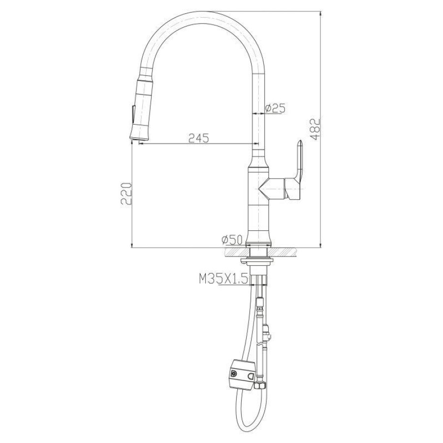 Смеситель для кухни BelBagno BB-LAM38-IN