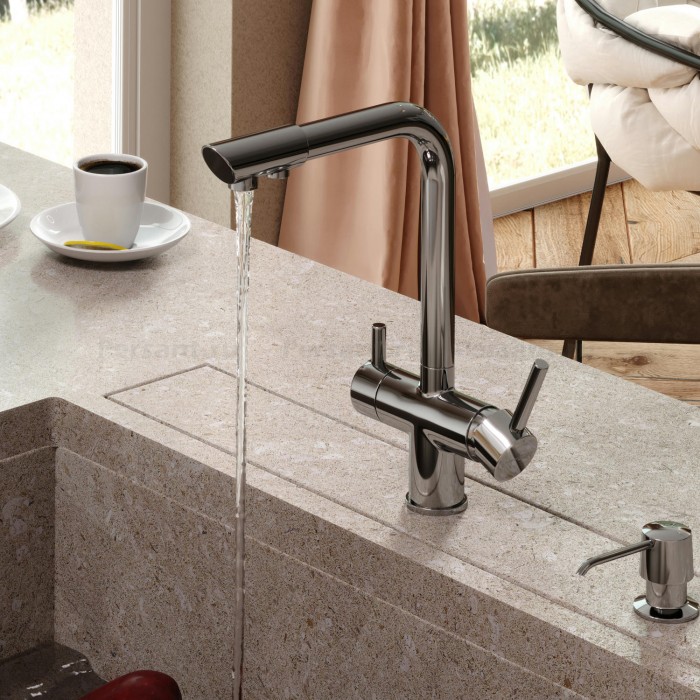 Смеситель для кухни WasserKRAFT A8317 с подключением к фильтру, хром