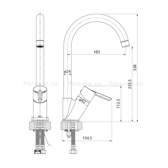 Смеситель для кухни IDDIS Kitchen Line K11SB0JI05 хром