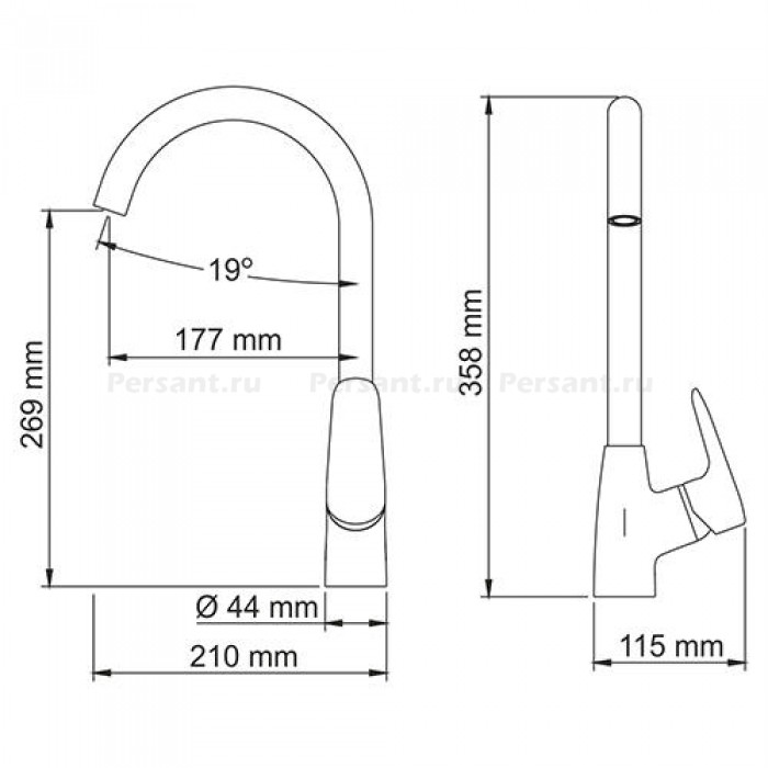 Смеситель для кухни WasserKraft Vils 5607 хром
