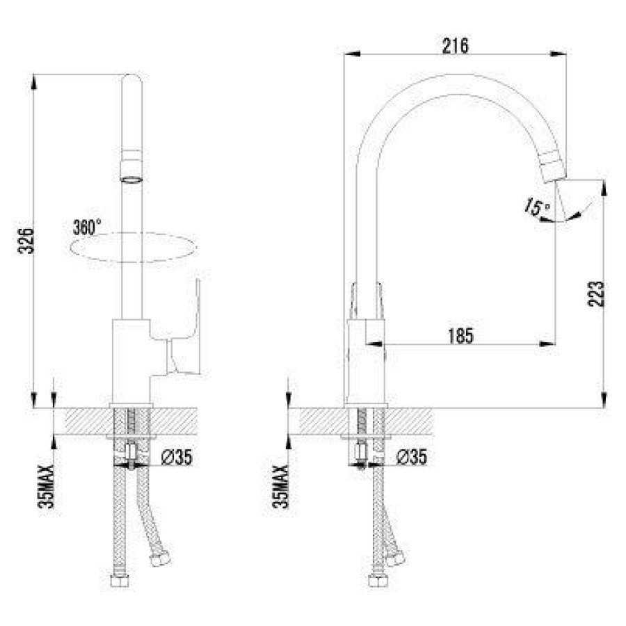 Смеситель для кухни Lemark plus Factor LM1605C