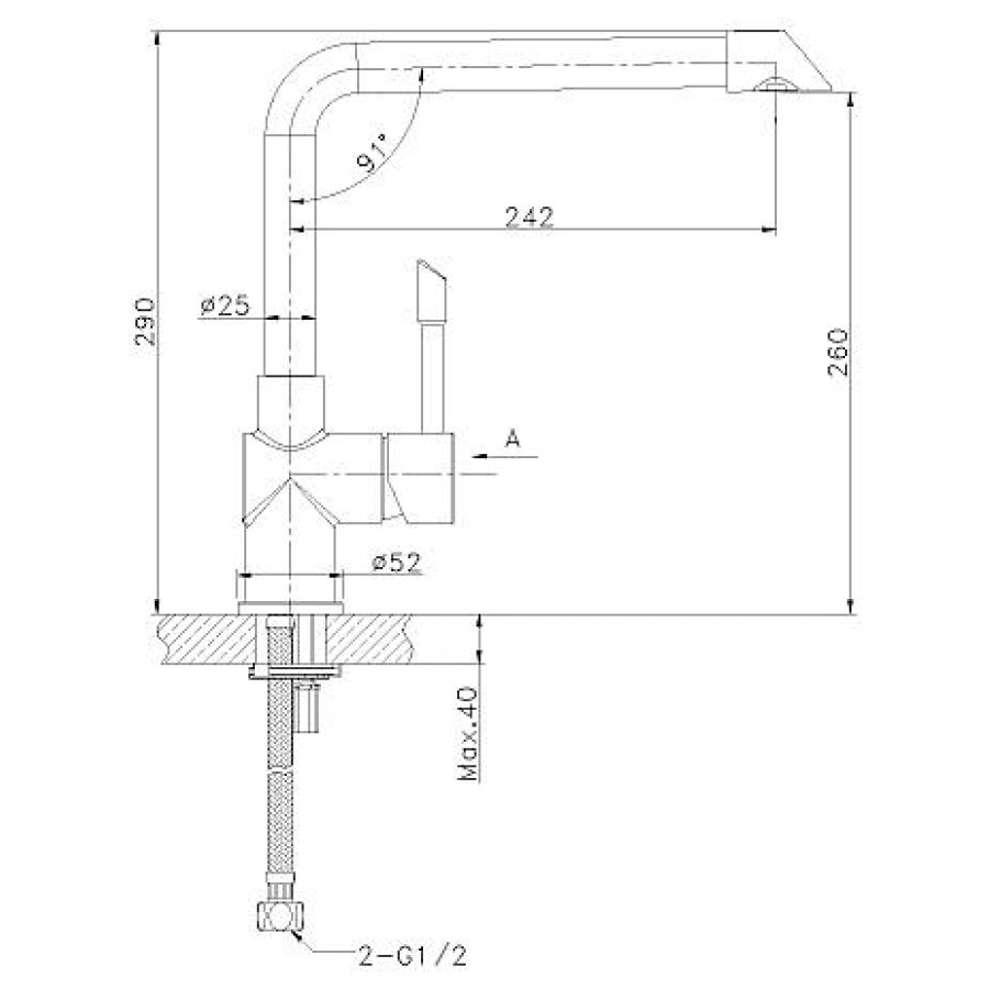 Смеситель для кухни Lemark Expert LM5074S