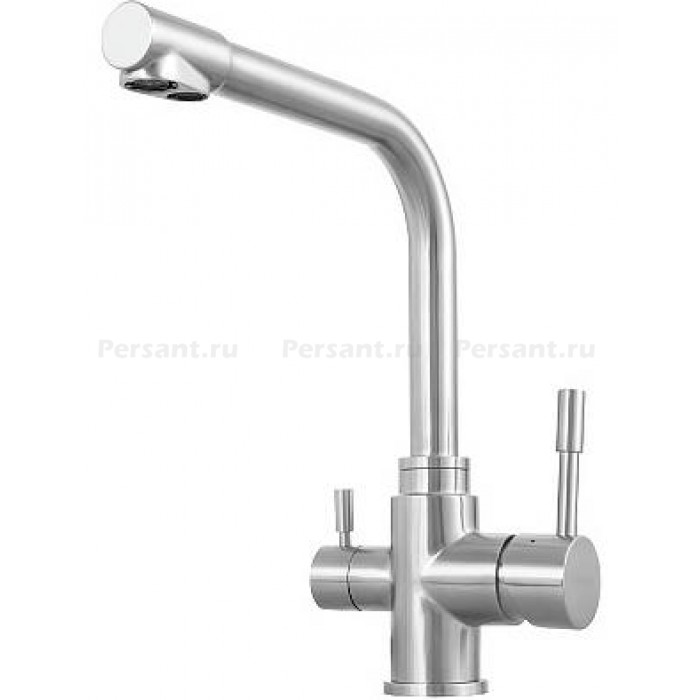 Смеситель для кухни Lemark Expert LM5061S с подключением к фильтру, сталь брашированная