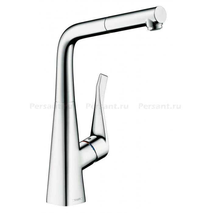 Смеситель для кухни Hansgrohe Metris 14821000 с выдвижным изливом, хром