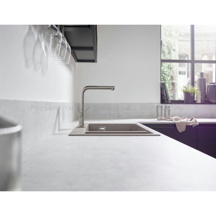 Смеситель для кухни hansgrohe Talis M54 270 1jet sBox 72809000 с выдвижным изливом, хром
