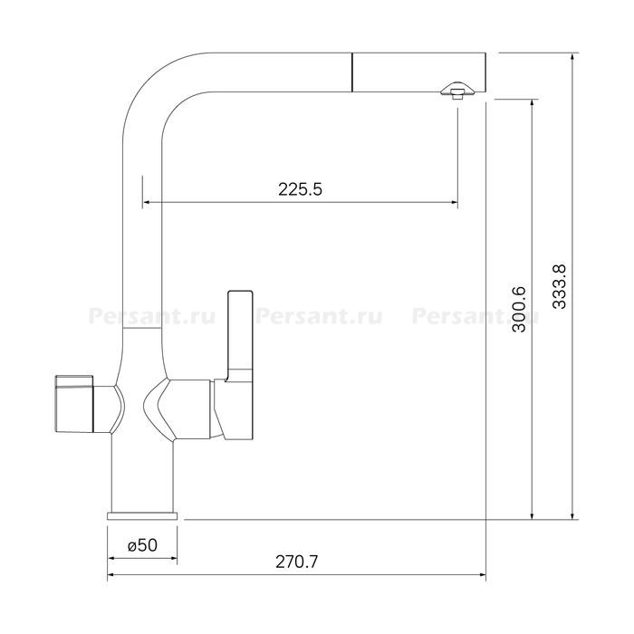 Смеситель для кухни IDDIS Pure PURSBFLi05 с подключением фильтра, хром