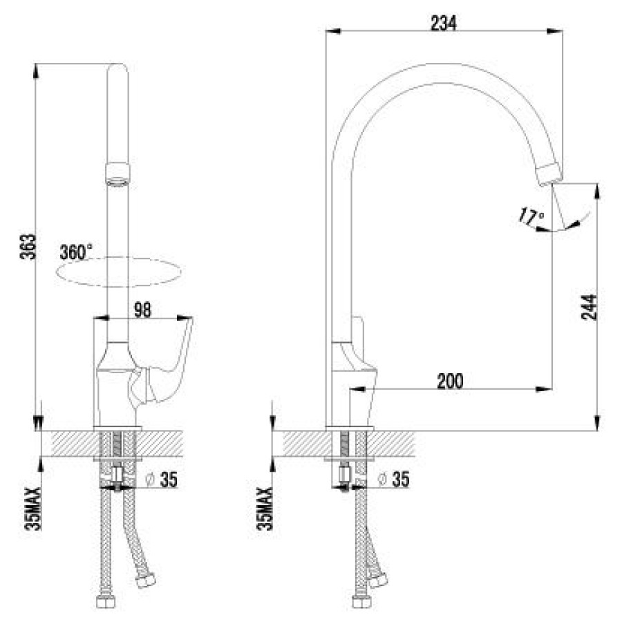 Смеситель для кухни Lemark plus Advance LM1205C