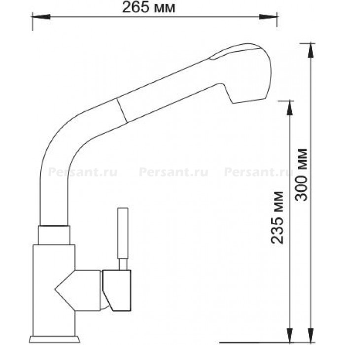Смеситель для кухни WasserKRAFT Wern 4266 никель