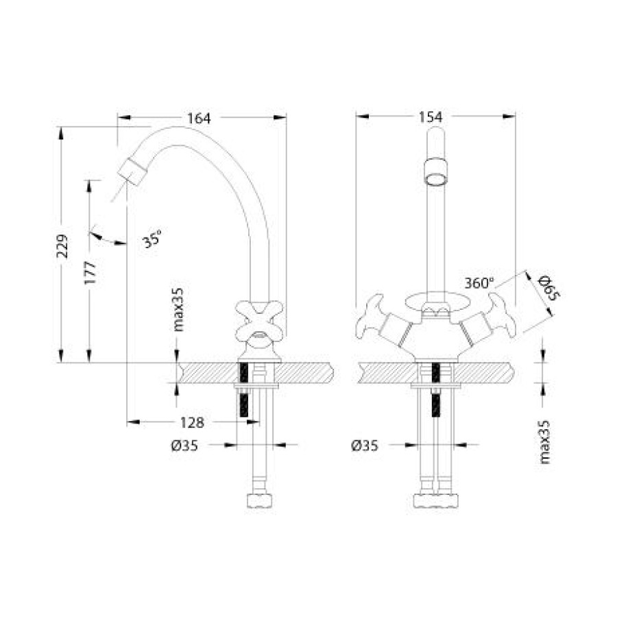 Смеситель для кухни Lemark Flora LM0104C