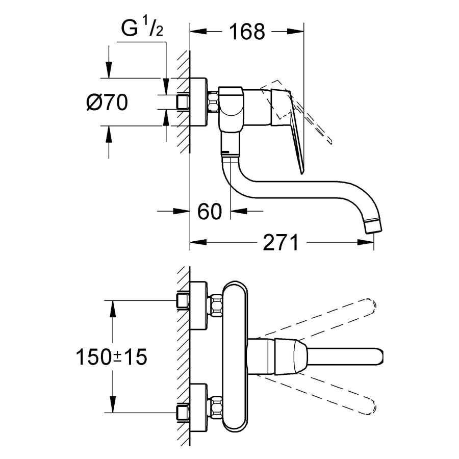 Смеситель для кухни Grohe Eurodisc Cosmopolitan 33772002