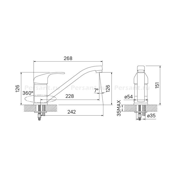 Смеситель для кухни IDDIS Alborg K56001C хром