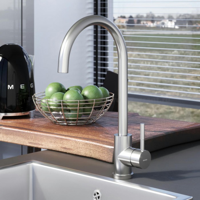 Смеситель для кухни Damixa Merkur DX710730000 с подключением фильтра, никель
